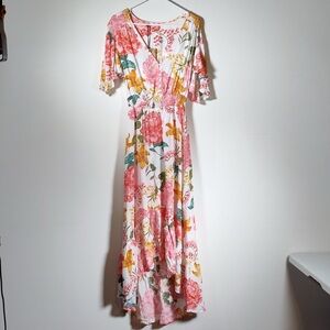 NWT ATL Abel the Label Osaka Garden Party hi low maxi dress M